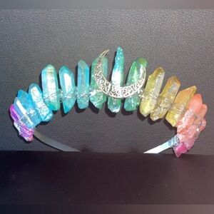 Colorful Crystal Moon Tiara
